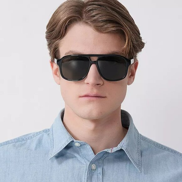 Gucci Men Sunglasses Black Pilot GG1856S 001 NEW AUTHENTIC - Picture 11 of 11